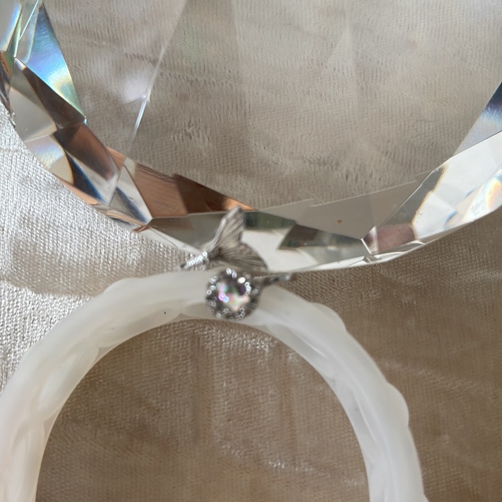 Silvertone gem ring - Picture 3 of 5